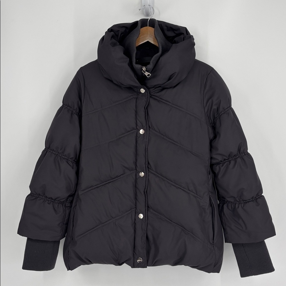 Steve Madden Full-Zip Puffer Coat Women’s Size Medium in Purple / Gray